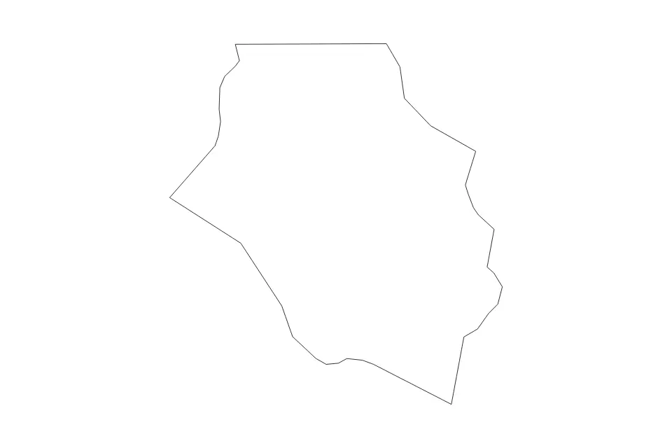 Outline map of Vojnik Commune, Slovenia with subdivision borders.