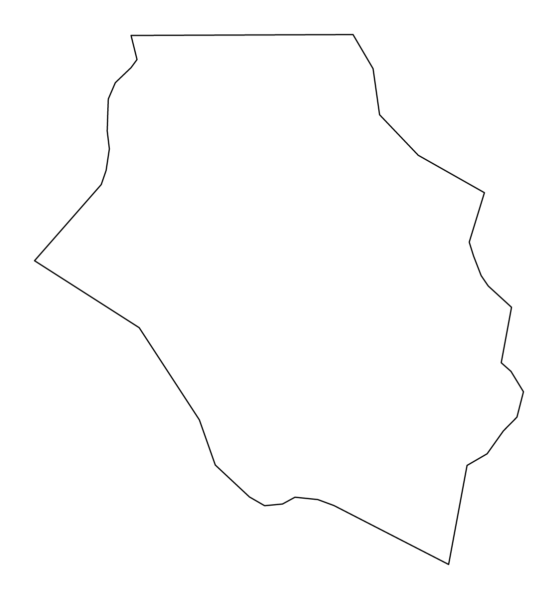 Outline map of Vojnik Municipality, Slovenia.