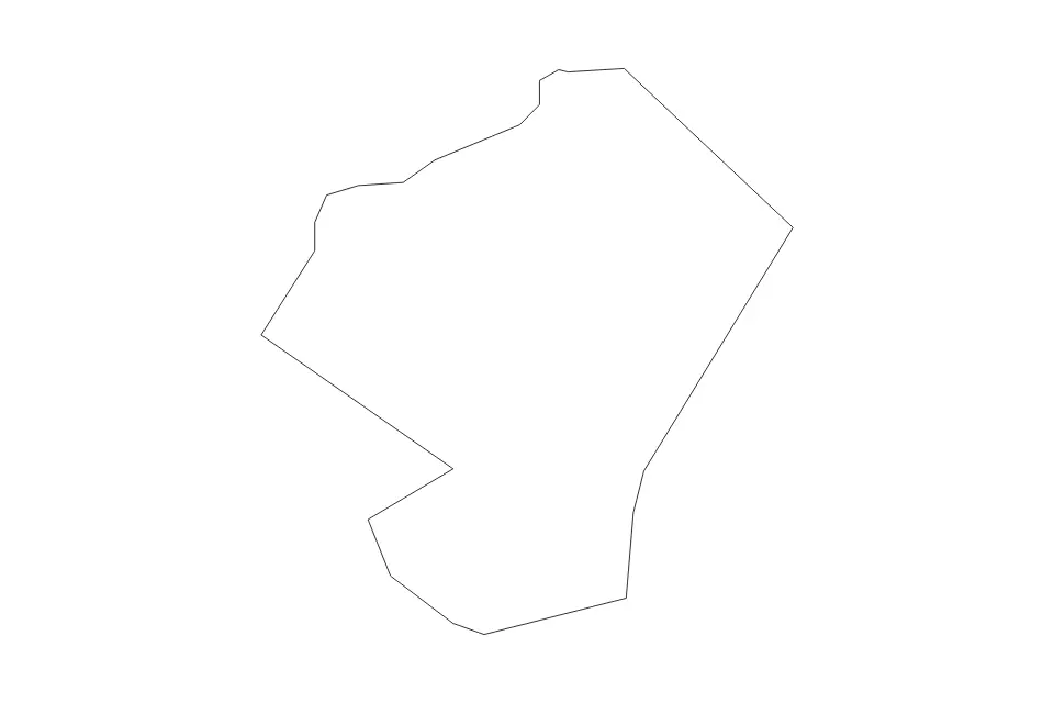 Outline map of Vransko Commune, Slovenia with subdivision borders.