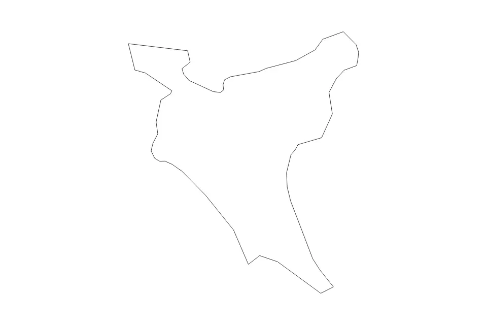 Carte de Vrhnika, Slovenia de type contour pour Europe, montrant contour avec des limites nettes.