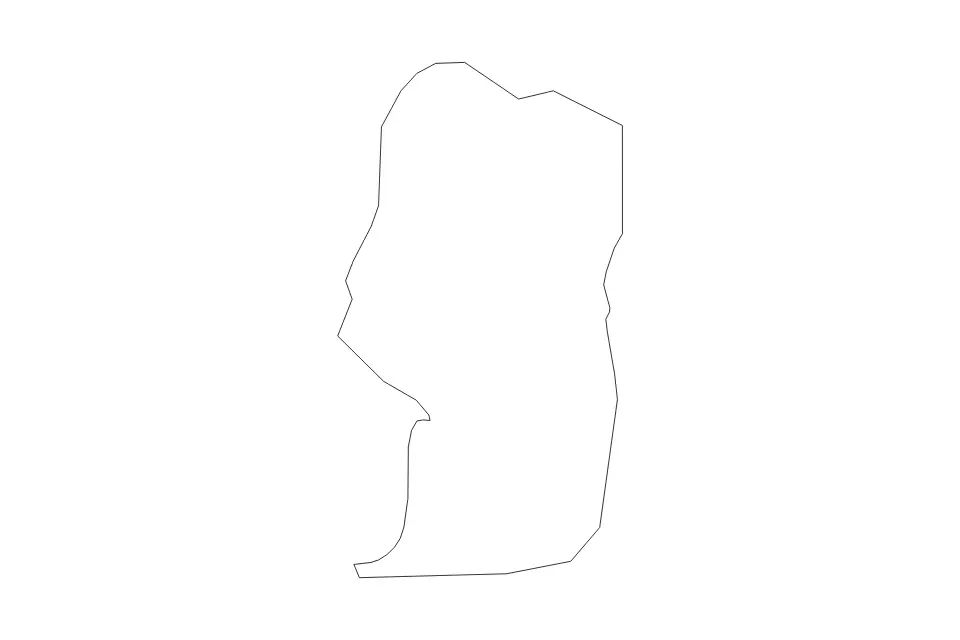 Outline map of Žalec Statistical Region, Slovenia with subdivision borders.