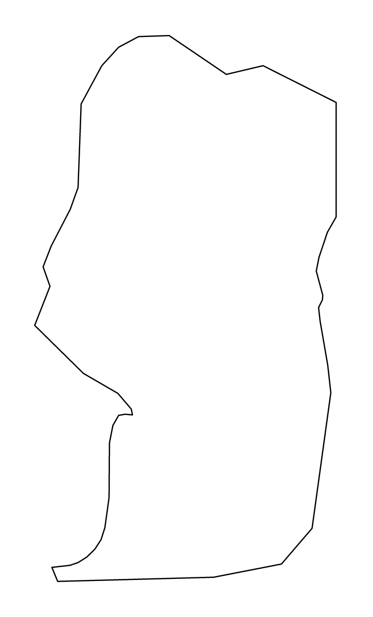 Outline map of Žalec Statistical Region, Slovenia.