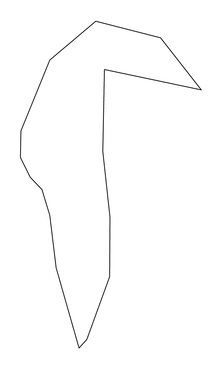 Outline map of Zavrč Municipality, Slovenia.