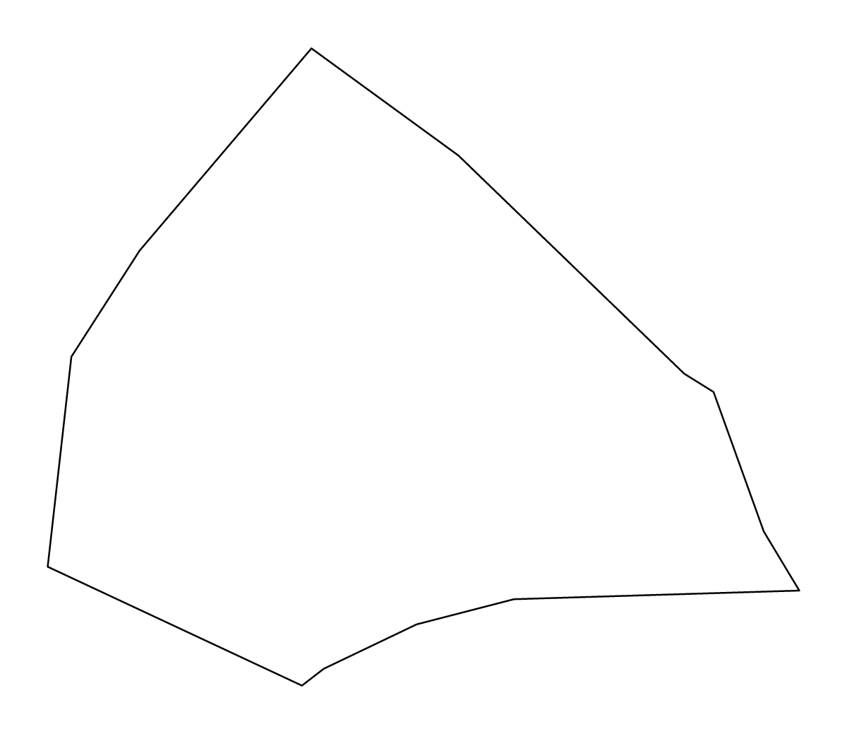 Outline map of Žetale Municipality, Slovenia.