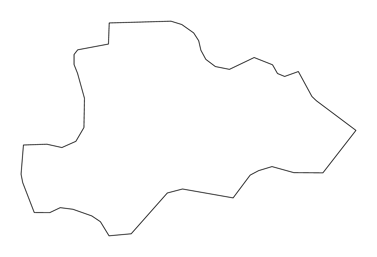 Outline map of Žužemberk Municipality, Slovenia.