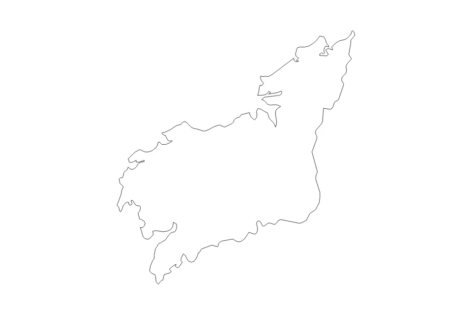 A Coruña outline map preview