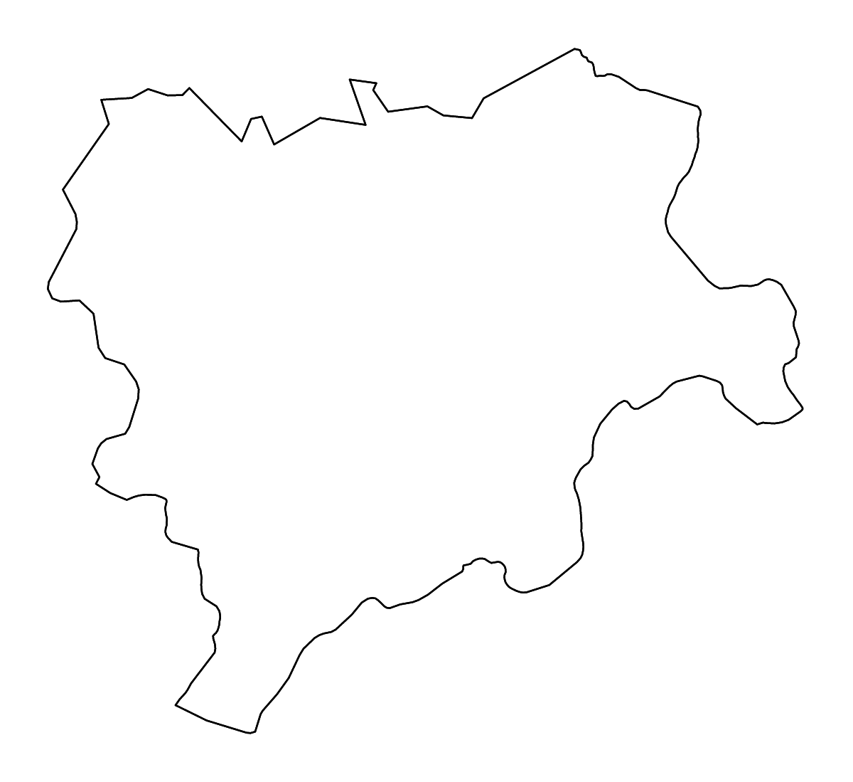 Mapa de contorno de Albacete, Castilla-La Mancha con ríos.