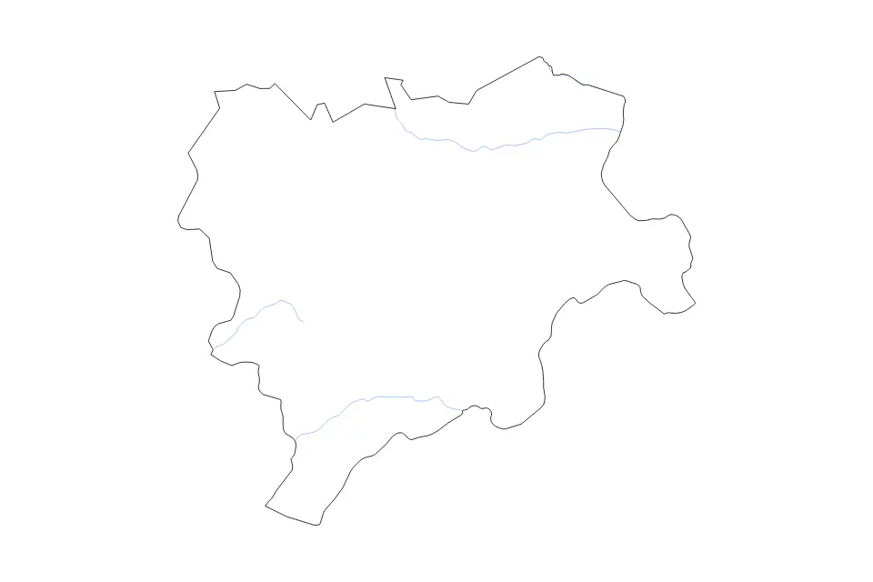 Mapa de Albacete, Spain de tipo contorno y ríos para Europa, con contorno y ríos con límites limpios.