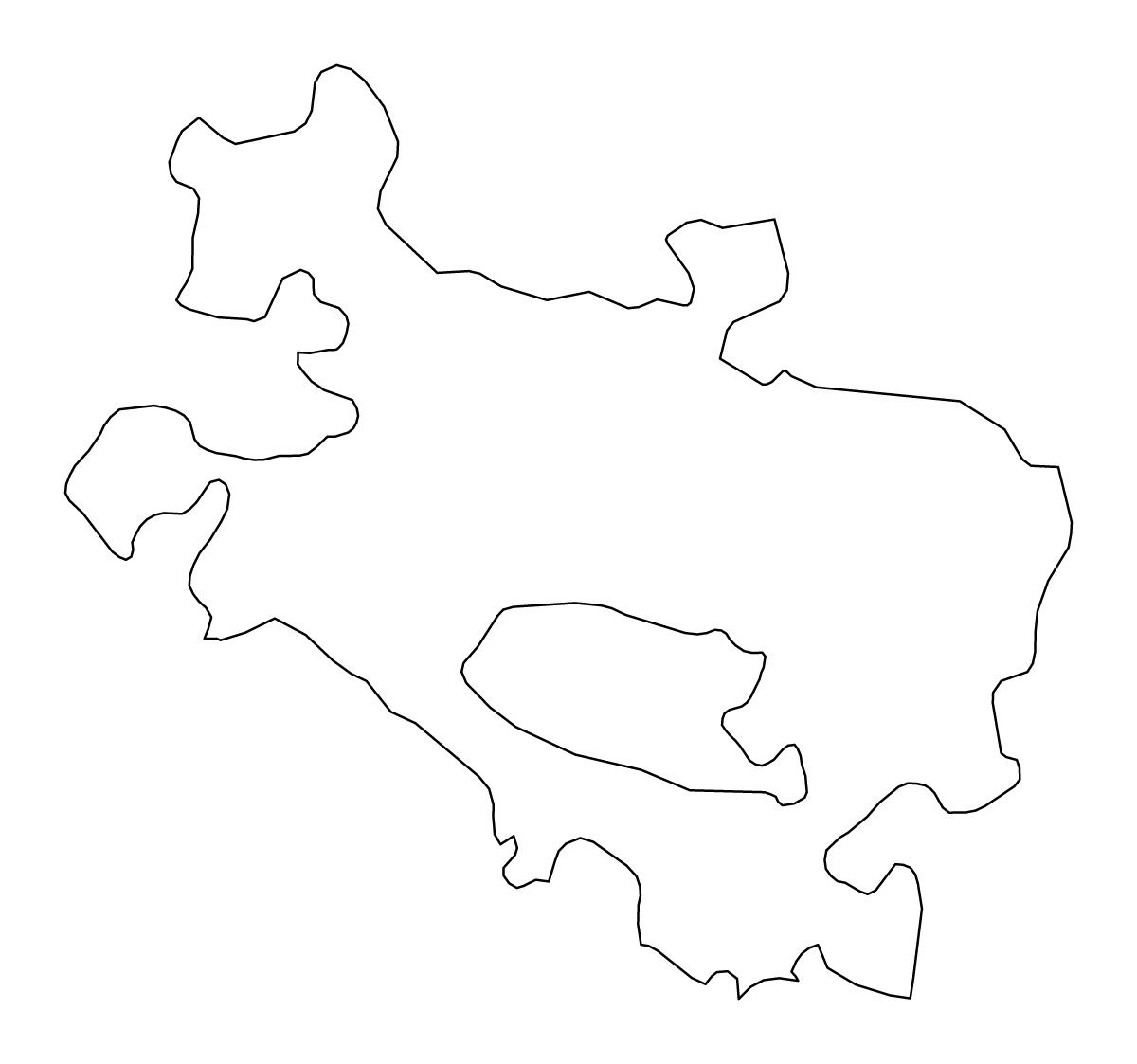 Mapa de contorno de Araba/Álava, País Vasco.