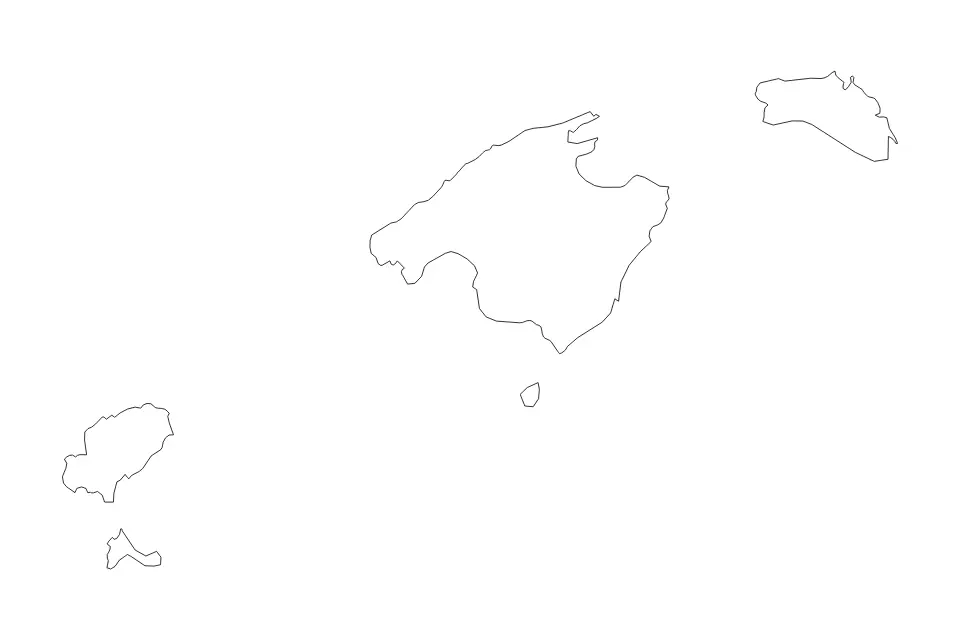 Balearic Islands outline map preview
