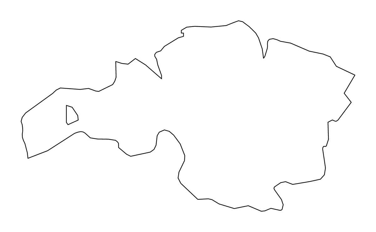 Outline map of Bizkaia, País Vasco.