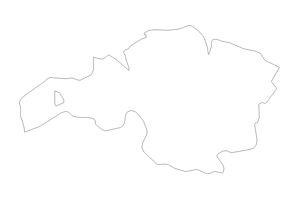 Outline map of Biscay Autonomous Community, Spain with subdivision borders.