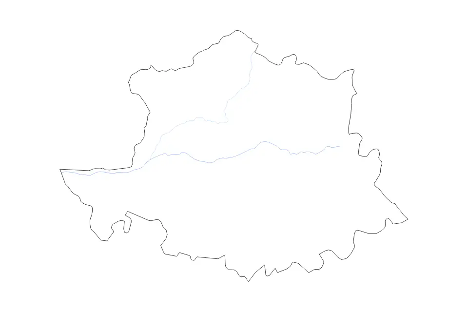 Carte de Cáceres, Spain de type contour et rivières pour Europe, montrant contour et rivières avec des limites nettes.