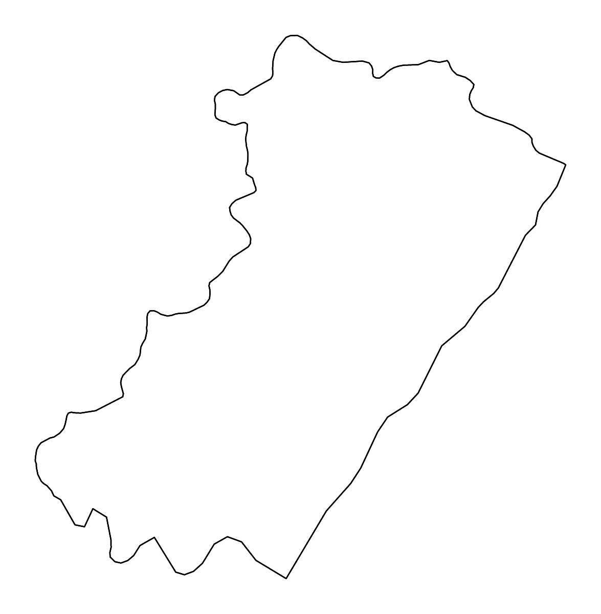 Mapa de contorno de Castellón/Castelló, Comunitat Valenciana con ríos.