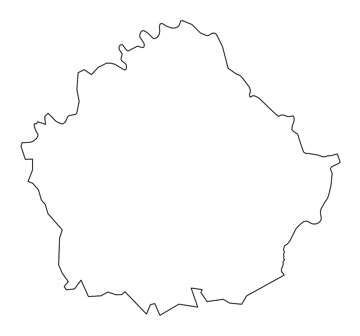 Outline map of Cuenca, Castilla-La Mancha with rivers.
