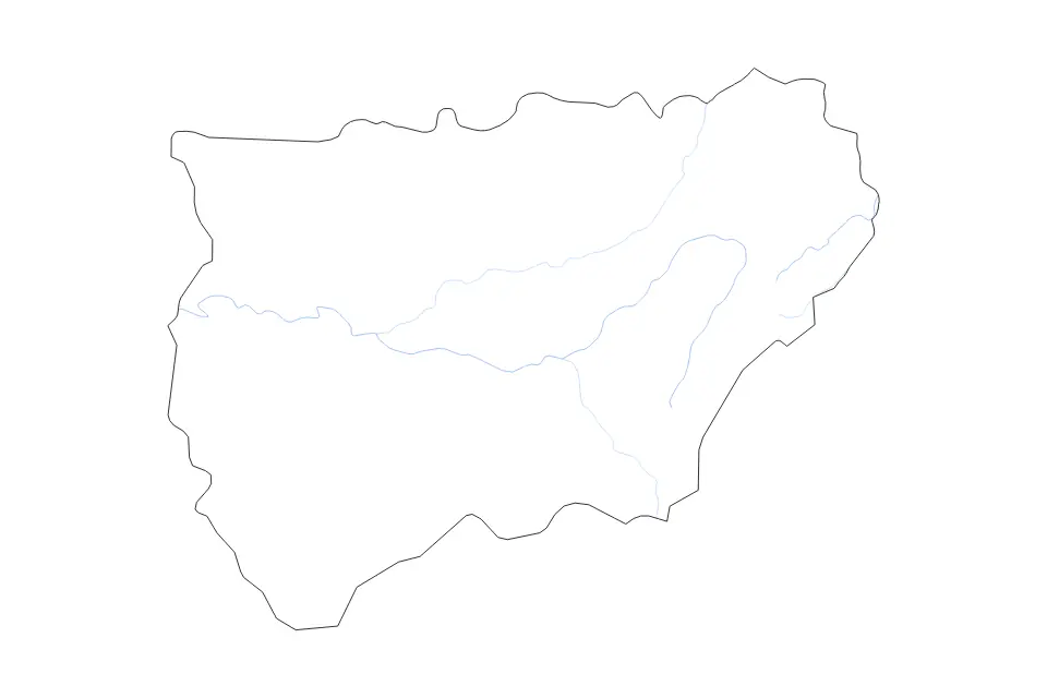 Aperçu de la carte de contour de Jaén