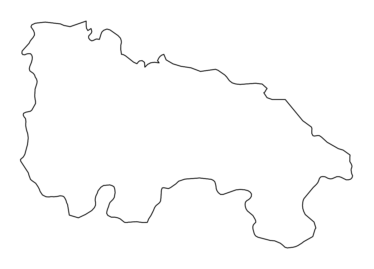 Mapa de contorno de La Rioja, La Rioja con ríos.