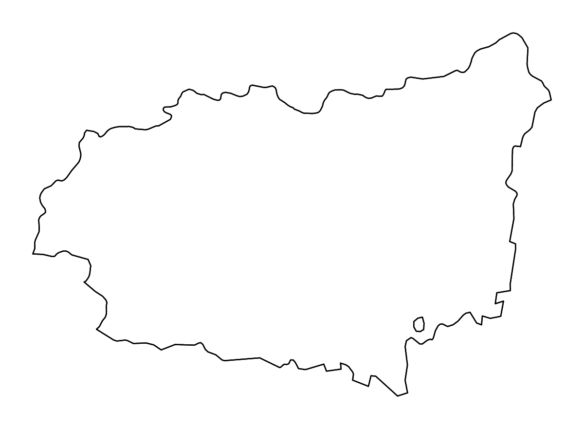 Carte de contour de León, Castilla y León avec rivières.