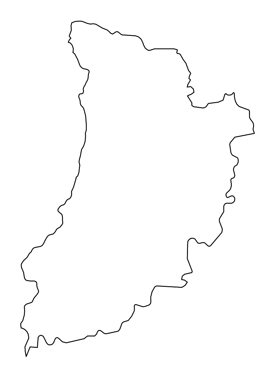 Carte de contour de Lleida, Cataluña avec rivières.