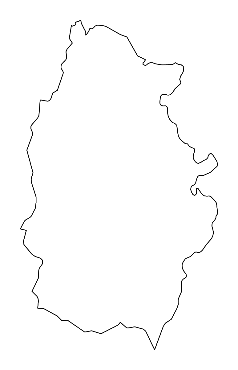 Carte de contour de Lugo, Galicia avec rivières.