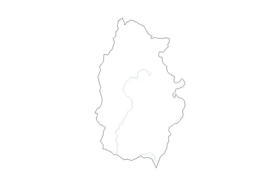 Mapa de Lugo, Spain de tipo contorno y ríos para Europa, con contorno y ríos con límites limpios.