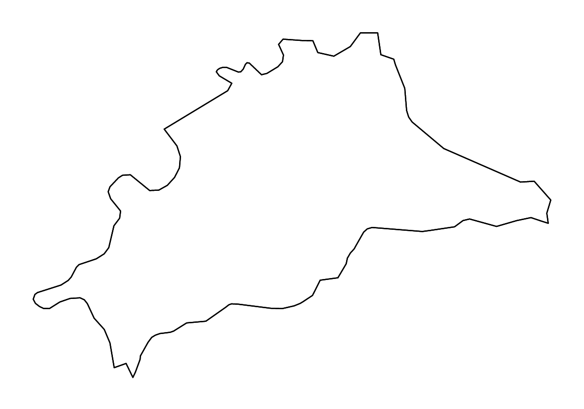 Carte de contour de Málaga, Andalucía avec rivières.