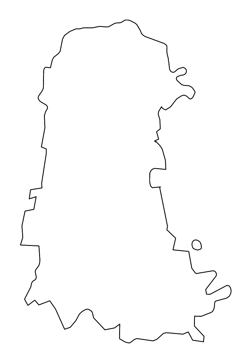 Mapa de contorno de Palencia, Castilla y León con ríos.