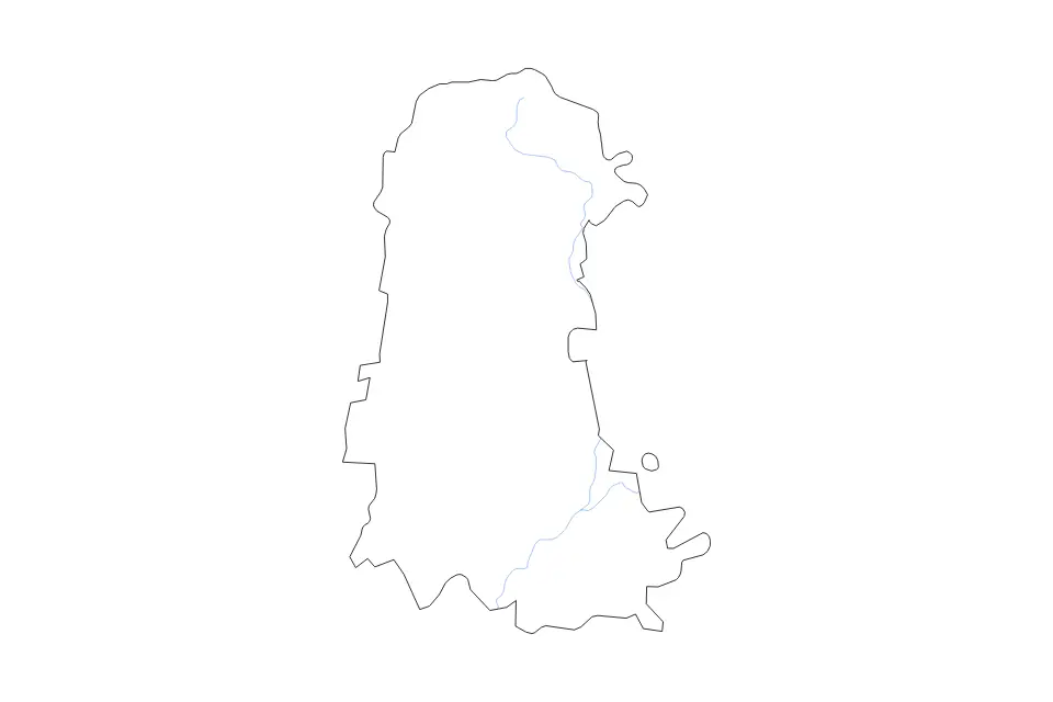Mapa de Palencia, Spain de tipo contorno y ríos para Europa, con contorno y ríos con límites limpios.