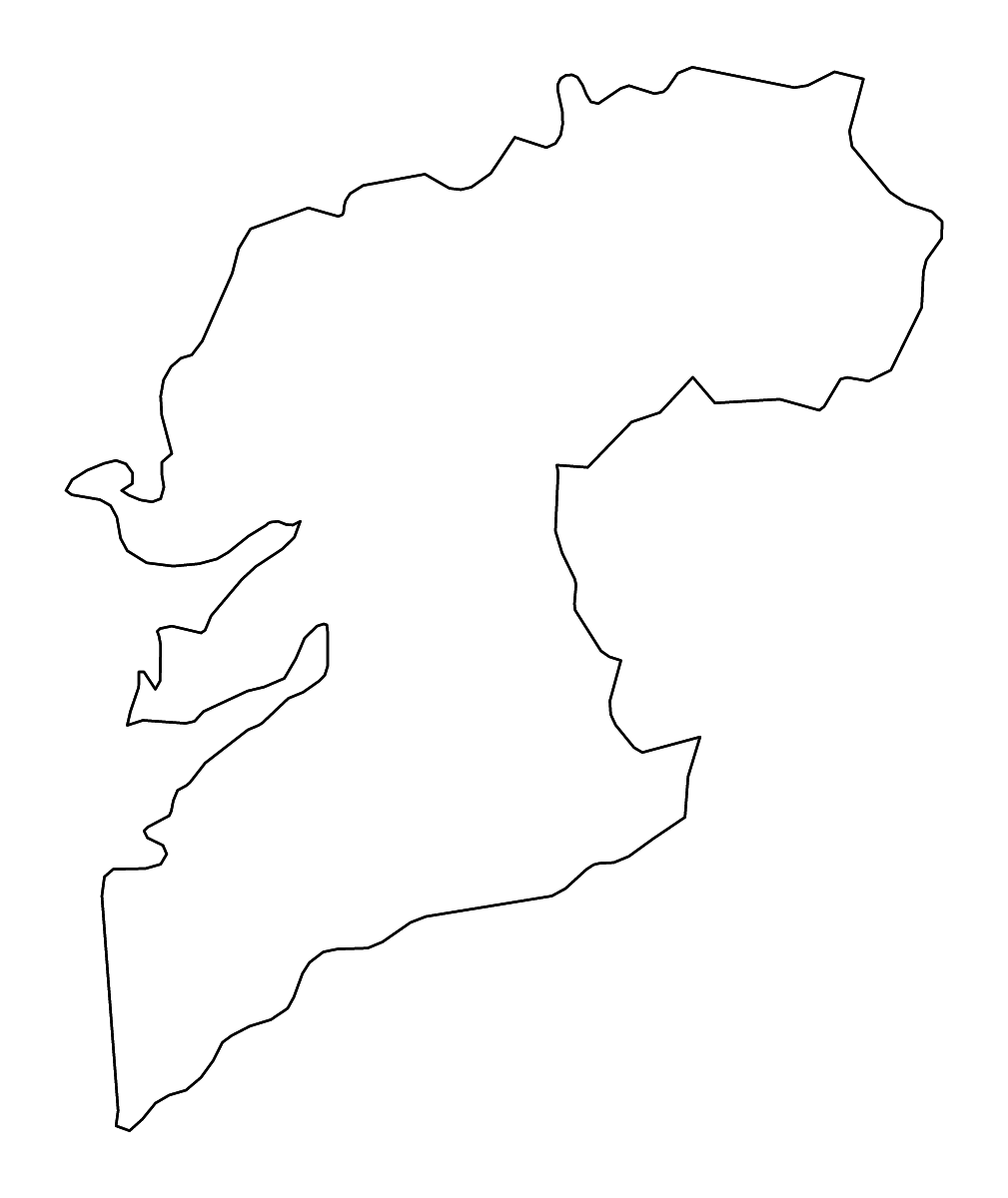 Mapa de contorno de Pontevedra, Galicia con ríos.