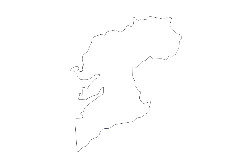 Mapa de Pontevedra, Spain de tipo contorno y ríos para Europa, con contorno y ríos con límites limpios.