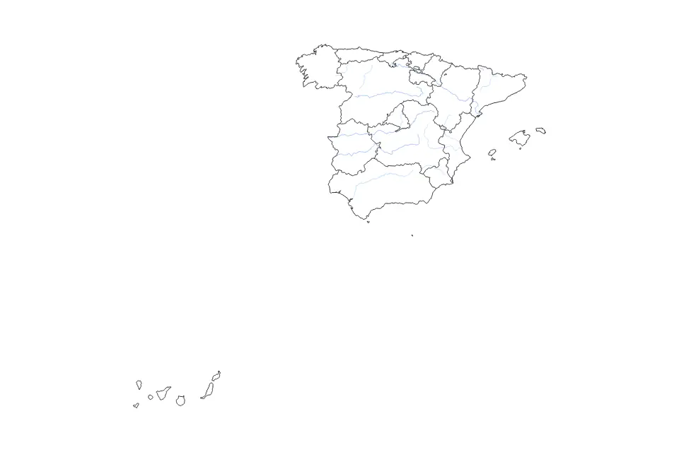 Vista previa del mapa de contorno de Spain