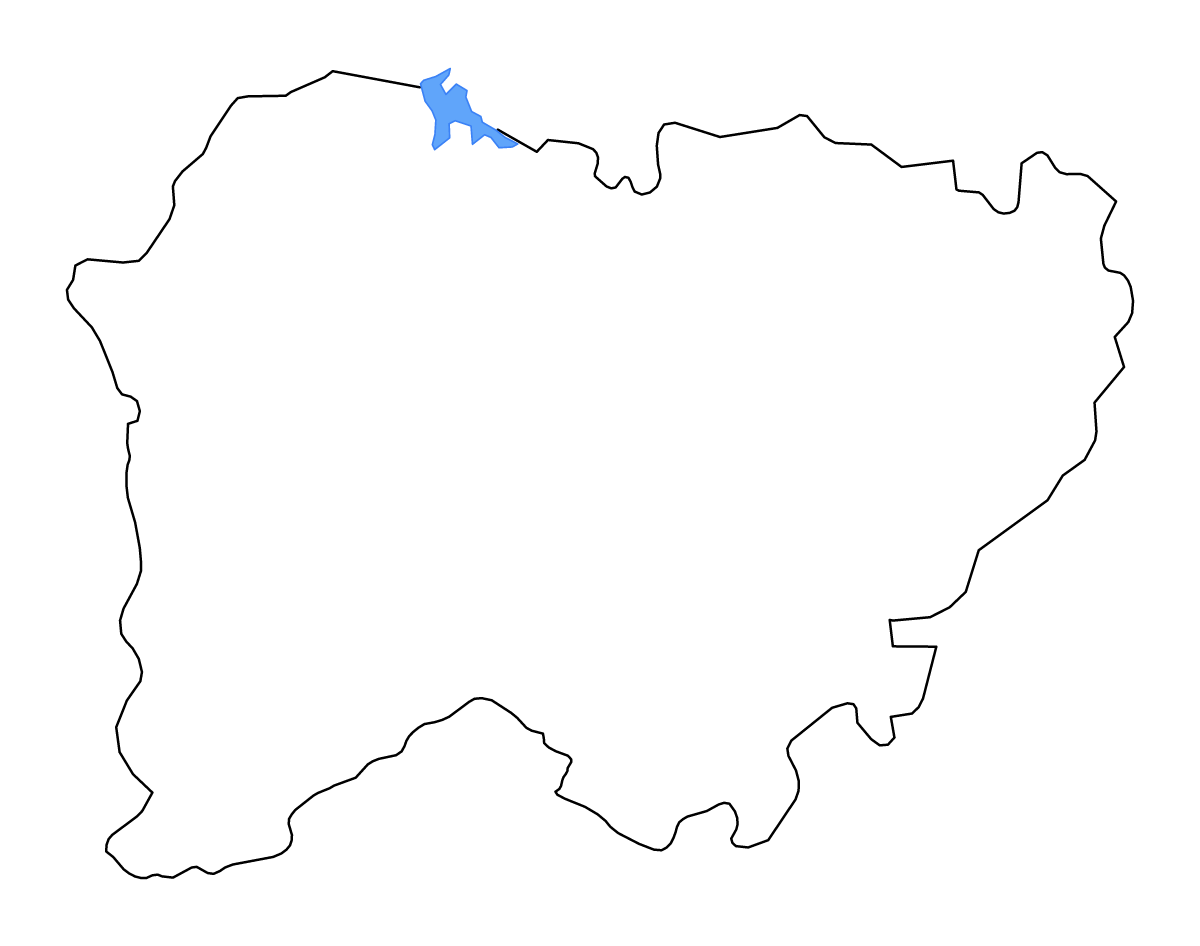 Outline map of Salamanca, Castilla y León with lakes and rivers.