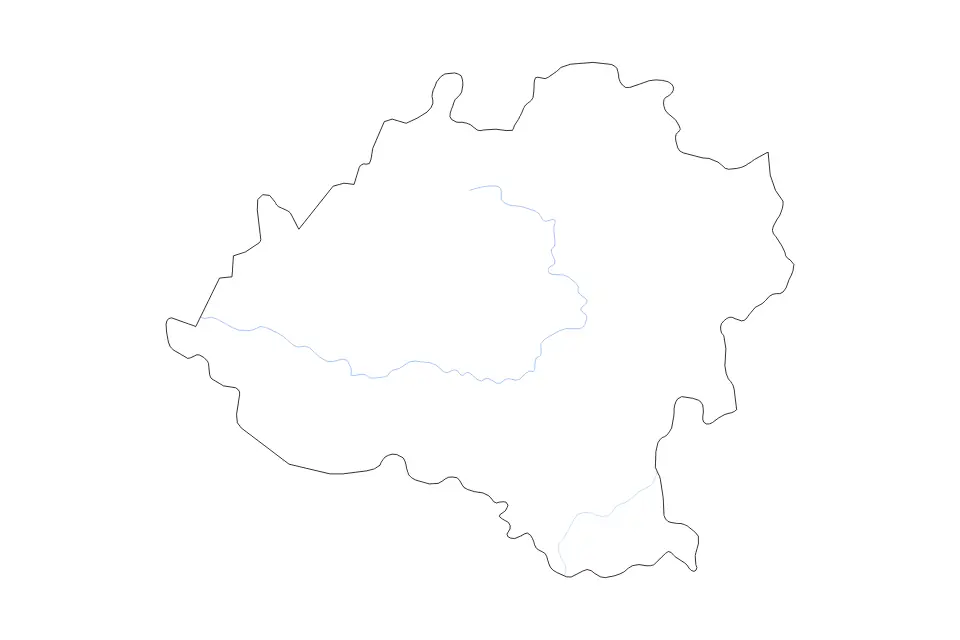 Carte de Soria, Spain de type contour et rivières pour Europe, montrant contour et rivières avec des limites nettes.