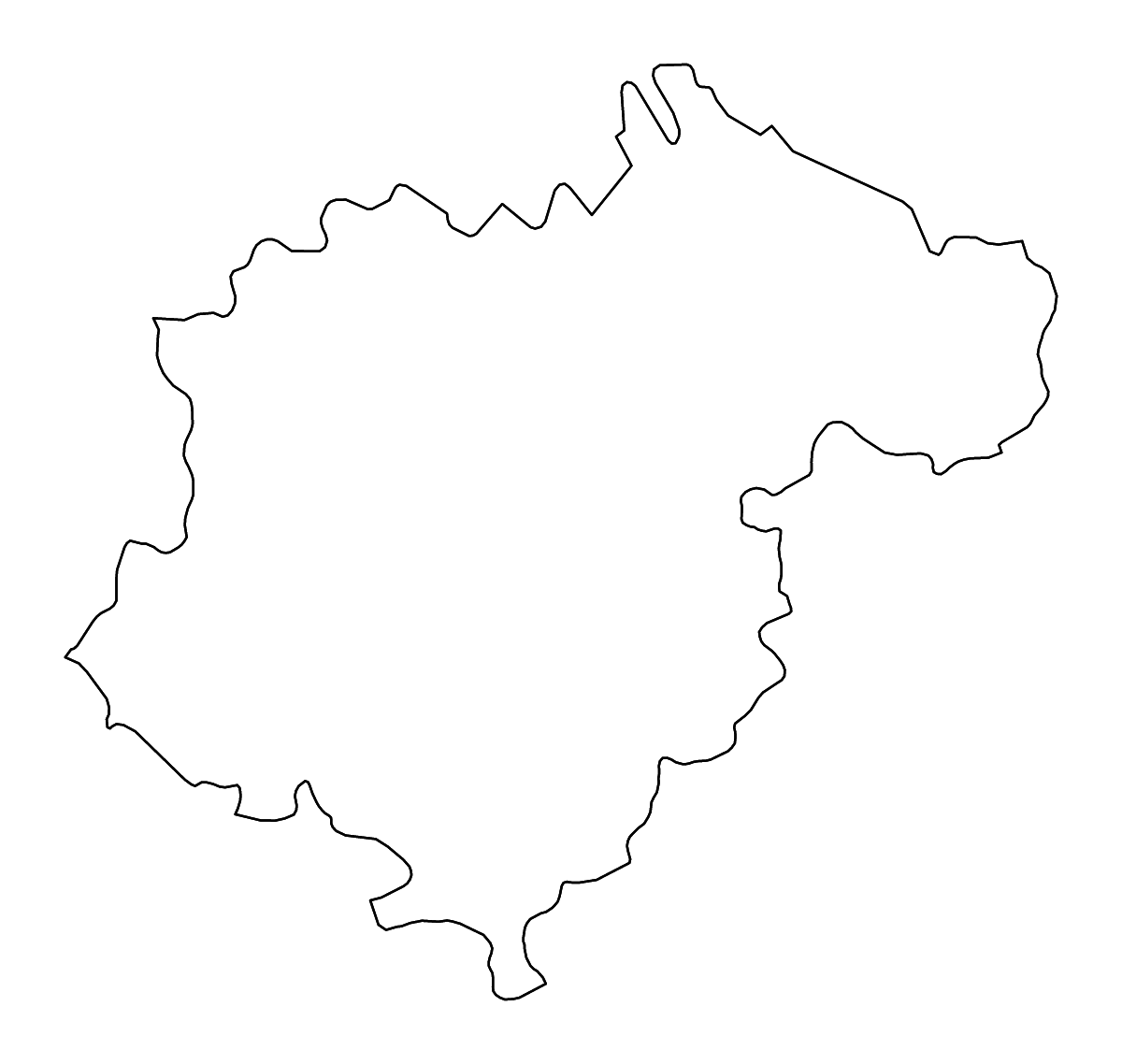 Mapa de contorno de Teruel, Aragón con ríos.