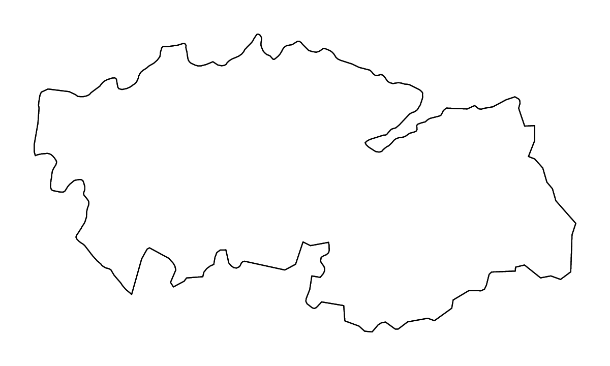 Mapa de contorno de Toledo, Castilla-La Mancha con ríos.