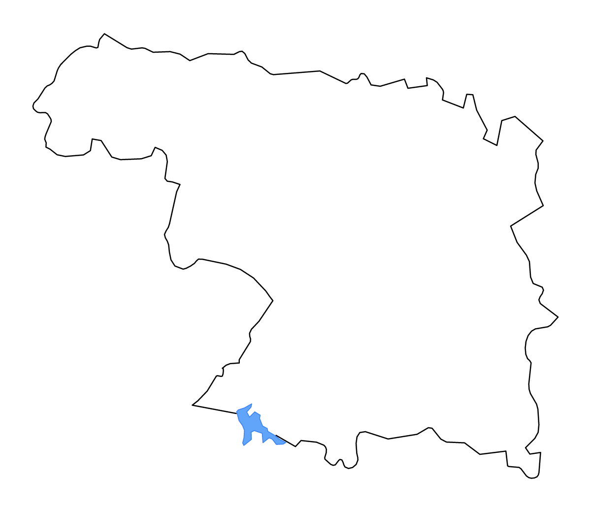 Mapa de contorno de Zamora, Castilla y León con lagos y ríos.