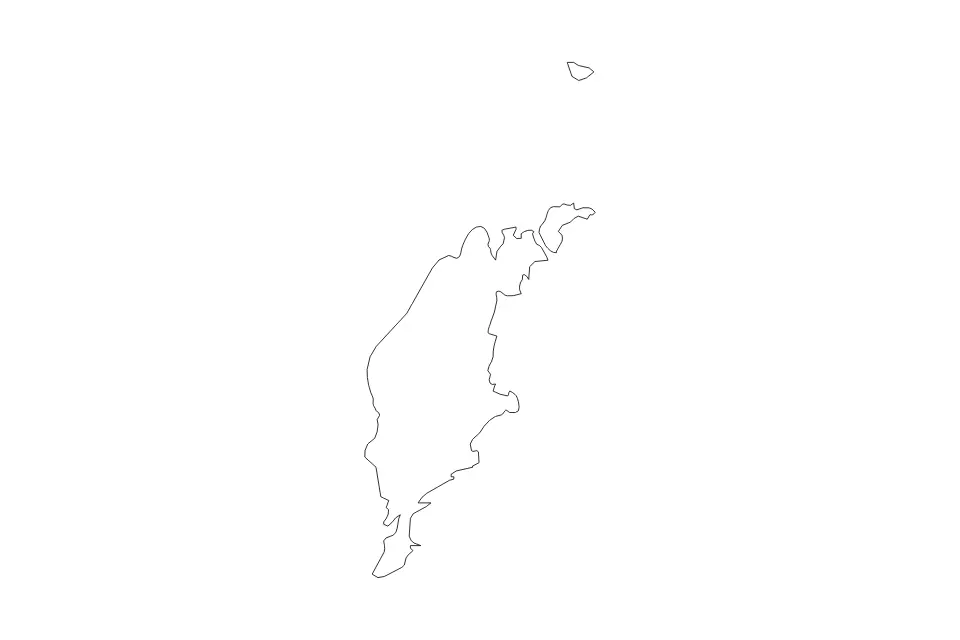 Carte de Gotland, Sweden de type contour pour Europe, montrant contour avec des limites nettes.