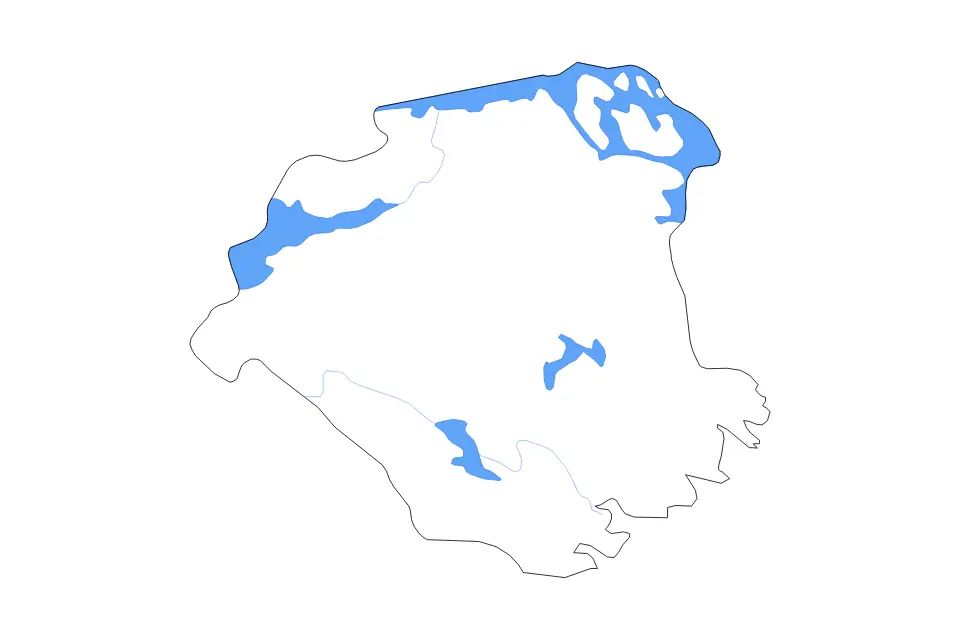 Mapa de Södermanland, Sweden de tipo contorno, lagos y ríos para Europa, con contorno, lagos y ríos con elementos de agua como Mälaren, Yngaren y Hjälmaren.
