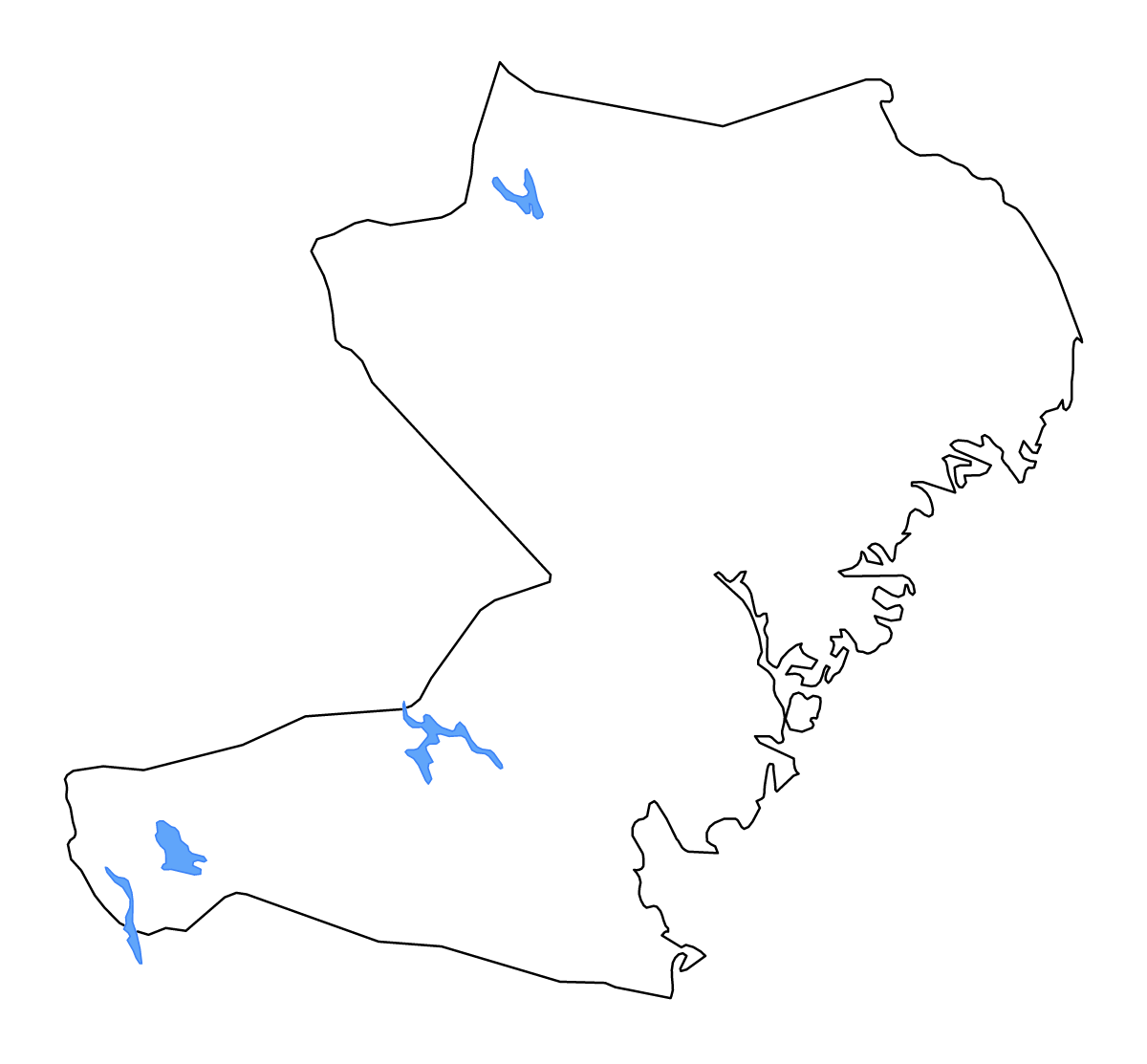 Mapa de contorno de Västernorrland, Sweden con lagos y ríos.