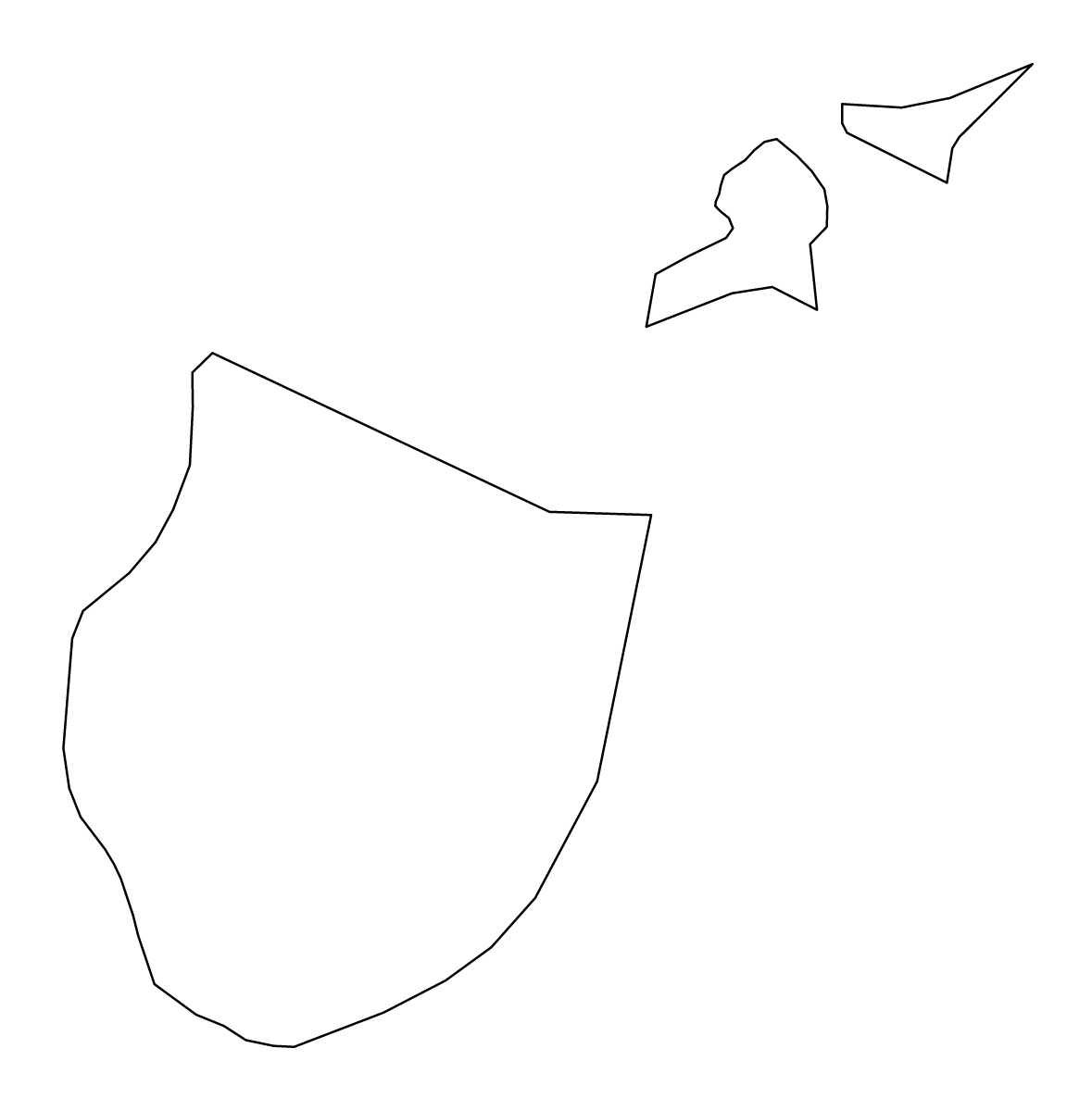 Mapa de contorno de Appenzell Innerrhoden, Switzerland.