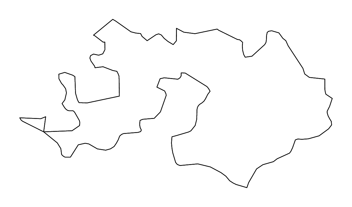 Outline map of Basel-Landschaft Canton, Switzerland with rivers.