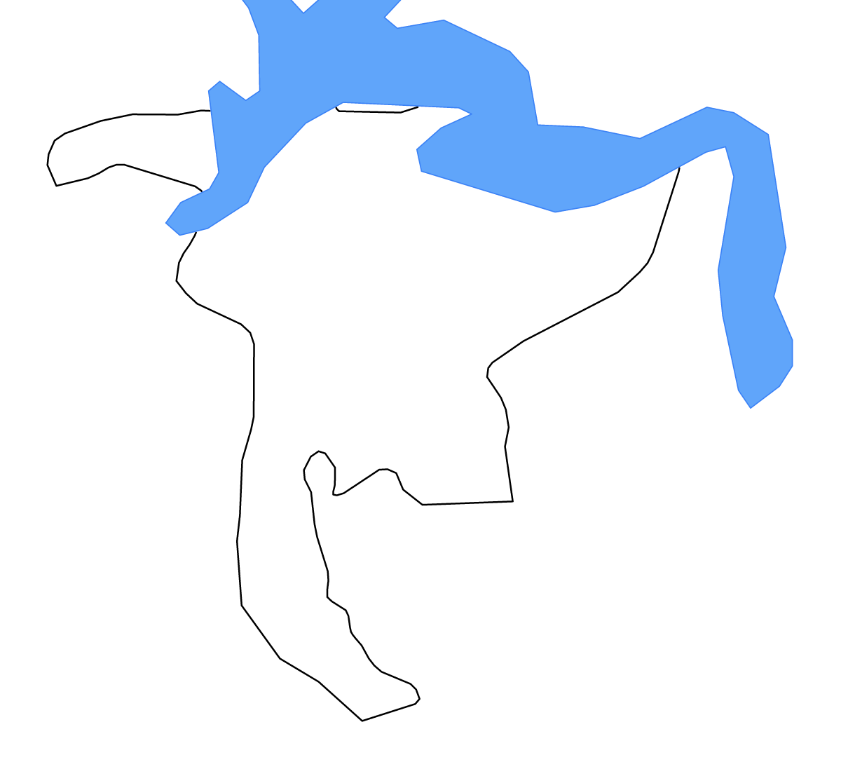 Carte de contour de Nidwalden, Switzerland avec lacs.