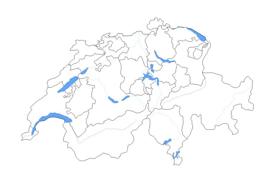 Vista previa del mapa de contorno de Switzerland