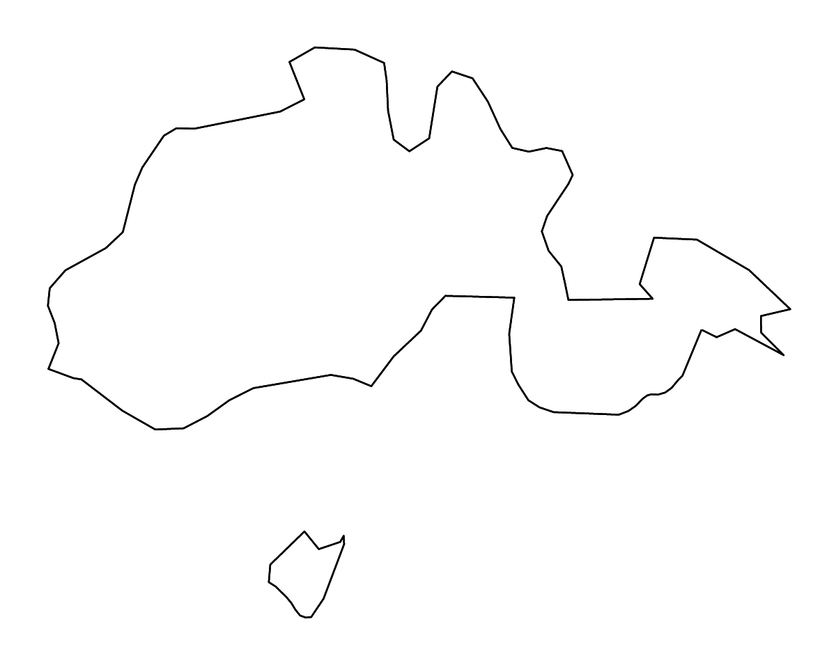 Outline map of Schaffhausen Canton, Switzerland with rivers.