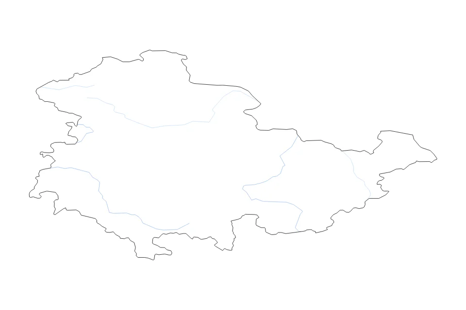 Aperçu de la carte de contour de Thuringia