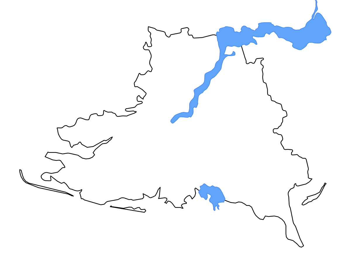 Carte de contour de Kherson, Ukraine avec lacs et rivières.