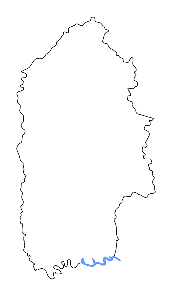 Outline map of Khmelnytskyi, Ukraine with lakes and rivers.