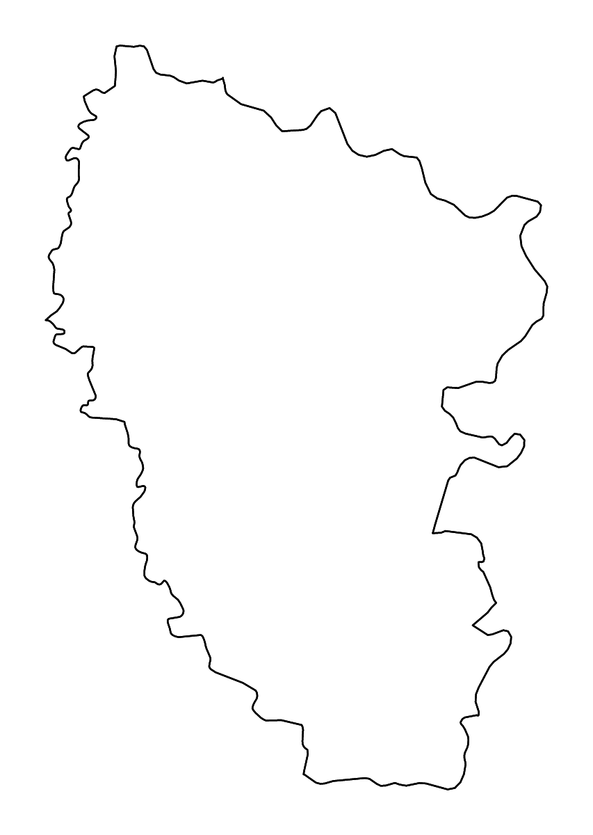 Carte de contour de Luhansk, Ukraine avec rivières.