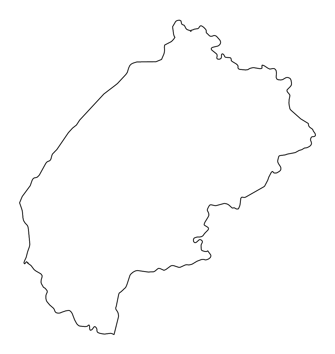Carte de contour de Lviv, Ukraine avec rivières.