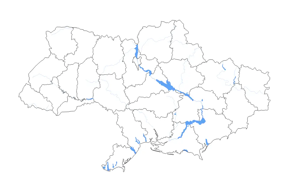 Ukraine outline map preview
